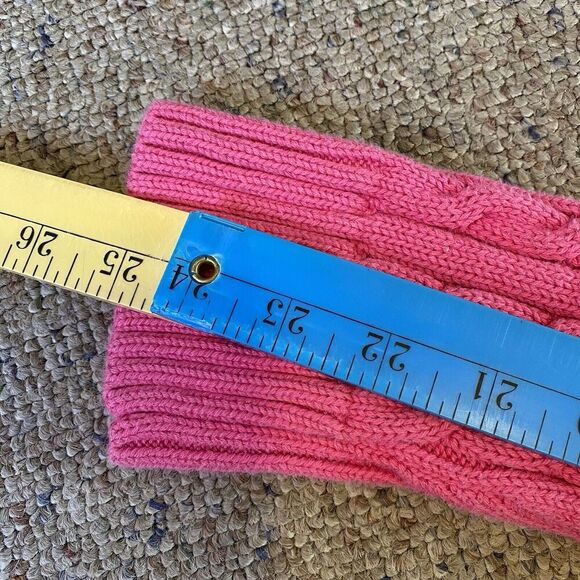 L.L.Bean Pink Crewneck Cable Knit Thick Long Sleeve Sweater Cotton Women… - Picture 2 of 9